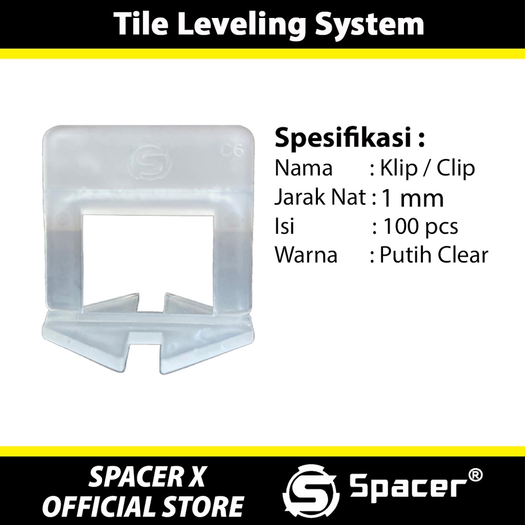 1 mm Clip Tile Leveling System Alat Perata Nat Keramik Klip Nat Keramik