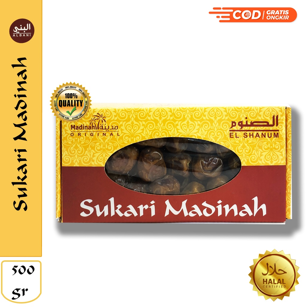 

Kurma sukari 500gr Premium Elshanum / Sukari Original / Sukari Madinah