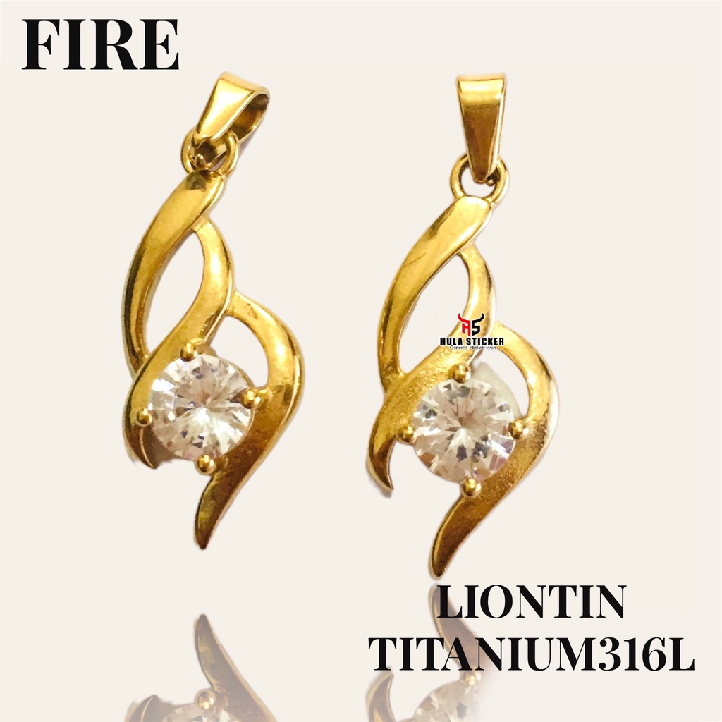 Kalung Liontin Gold Titanium Stainless Steel Premium