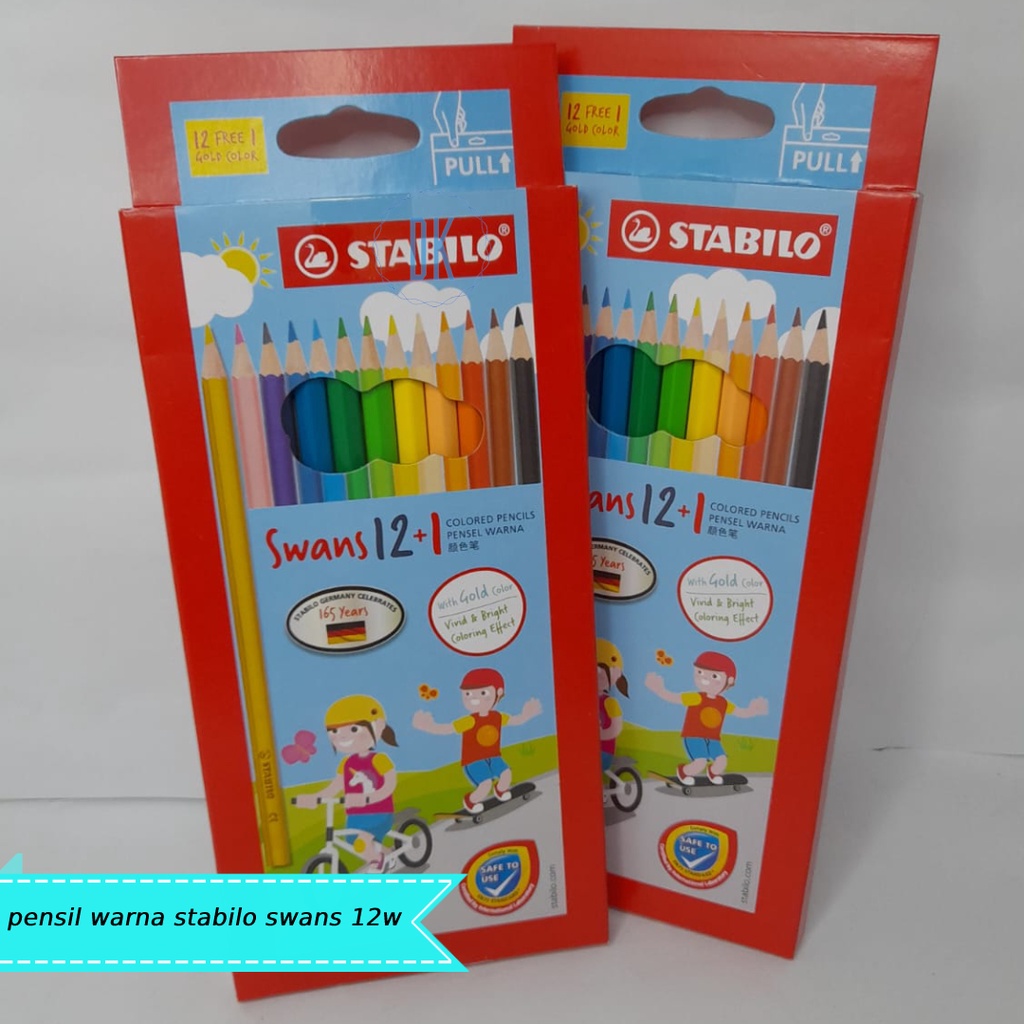 

pensil warna stabilo swans 12 warna