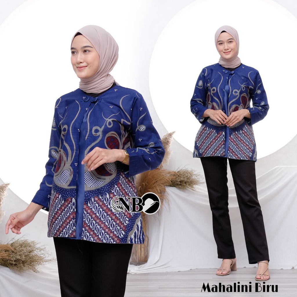 Batik Alina Baju Batik Wanita Modern Atasan Blouse Batik Kerja Kantor Wanita