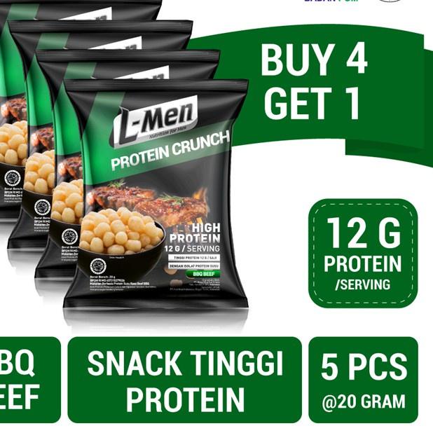 

♡ BUY 4 GET 1 - L-Men Protein Crunch 20g (12g protein) - Camilan Tinggi Protein Bebas Laktosa ➫