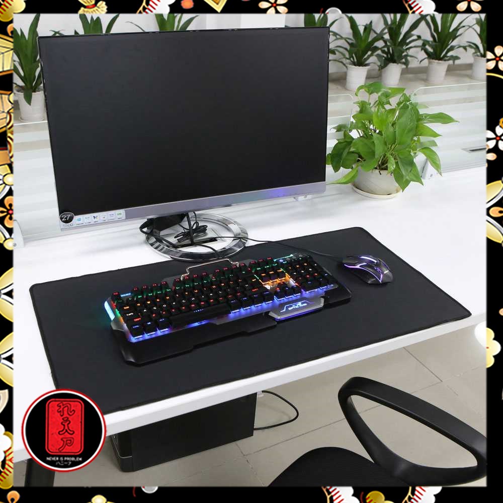 Taffware Gaming Mouse Pad XL Desk Mat Polos 300 x 800 mm - MP001 - Black