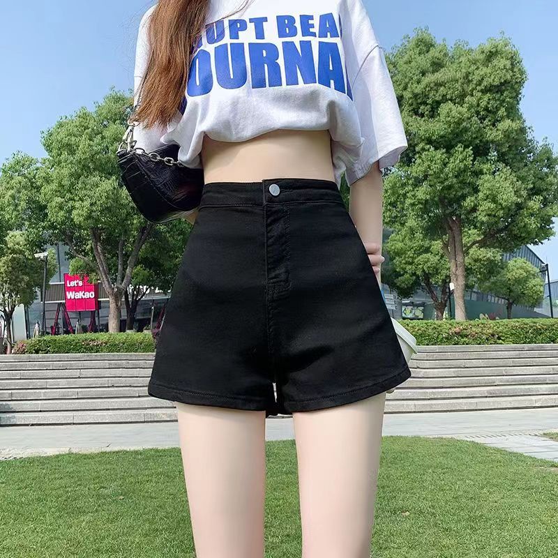 【wanita.id】hotpants celana jeans pendek wanita celana strech wanita korean style highwaist celana denim kekinian