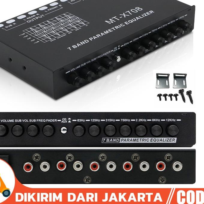 ▼ Pre Amp Parametric Equalizer Mobil 7 band Surround Sound Tuned Crossover Amplifier ➨