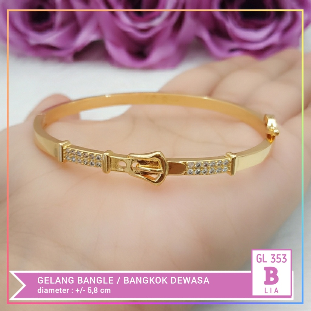 Gelang xuping gelang bangle permata simple perhiasan lapis emas GL 353