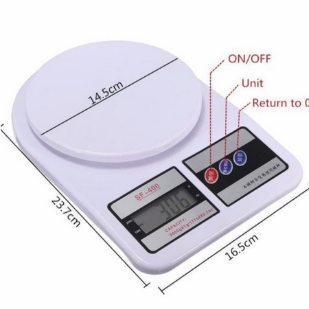 Timbangan Dapur Digital / Timbangan Memasak / Timbangan Kue / Timbangan Sembako / Timbangan Serbaguna / Kitchen Scale 10KG SF400