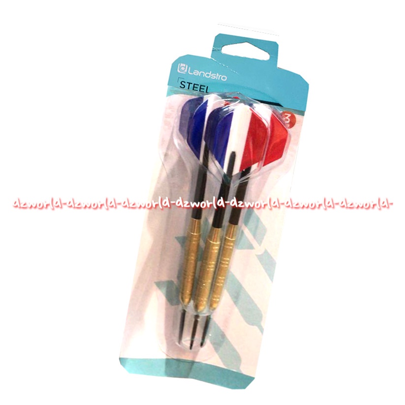 Landstro Steel Dart Set Isi 3 pcs Anak Panah Bendera UK  USA Champ Darts Anak Panahan Motif Flag Bendera Land Stro