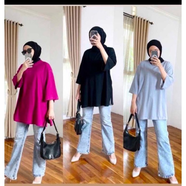 [RIB KNITE] KEYRA TUNIK RIB KNITE OVERSIZE