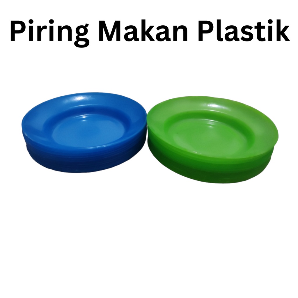 Piring Makan Plastik Bulat (Isi 6 Pcs), Round Plate Plastik, Piring