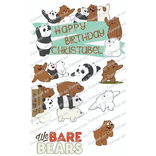 

topper kue tema bear