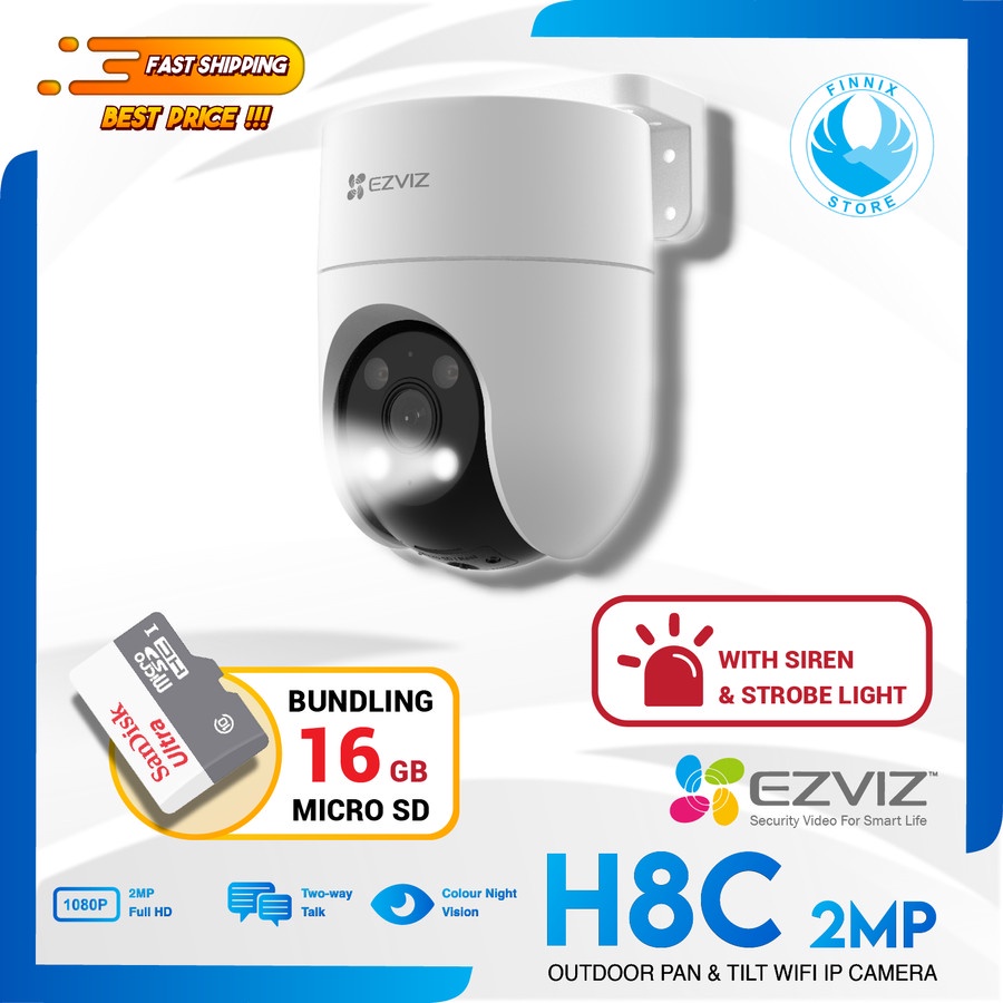 EZVIZ H8C 1080P Pan &amp; Tilt Indoor / Outdoor Wifi IP Camera CCTV