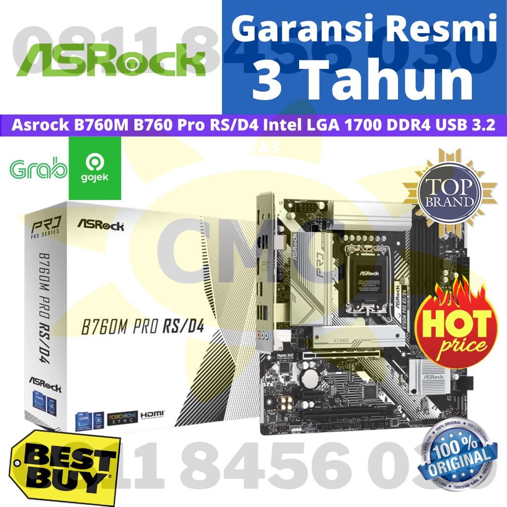 Asrock B760M B760 Pro RS/D4 Intel LGA 1700 DDR4 USB 3.2 SATA3