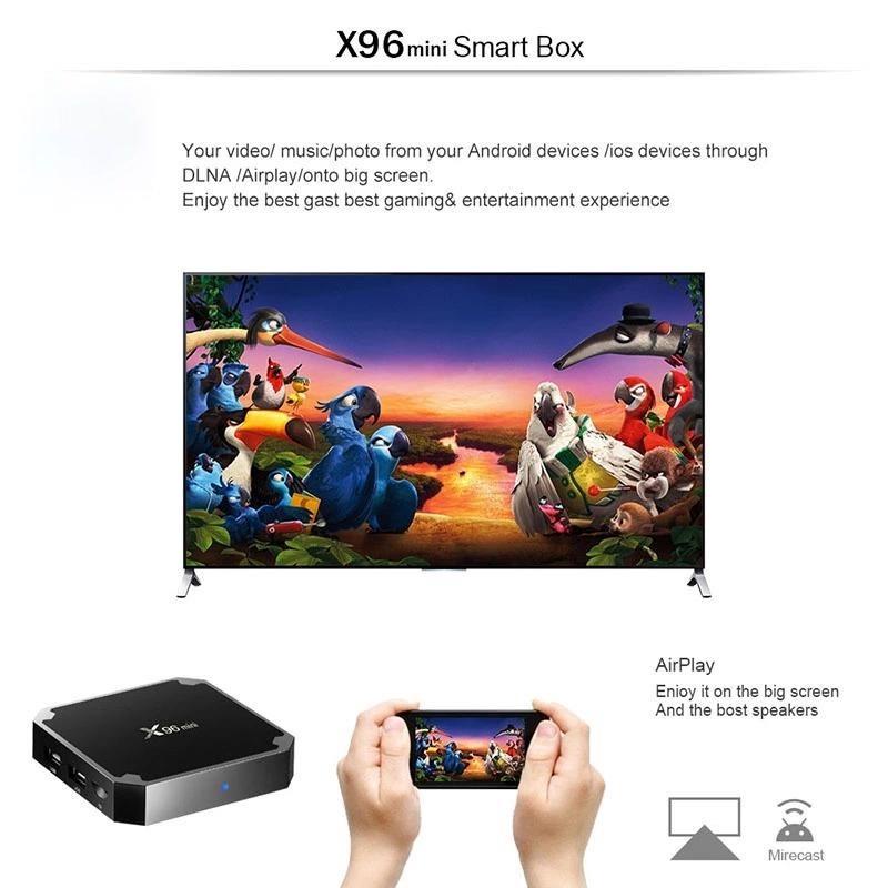 X96mini 4K HD jaringan set-top box Bluetooth 4K TV BOX Android 7.1.2 Android Tv Box X96 mini RAM 2G ROM 16G Full Load Kodi