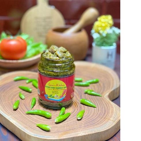 

☻ Cumi asin sambal ijo berat 400gram berat isi 200gram ♧