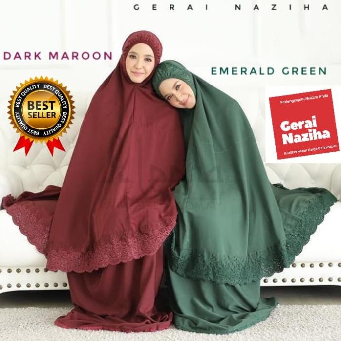 Mukena Dewasa Siti Khadijah Bordir Katun Cantik