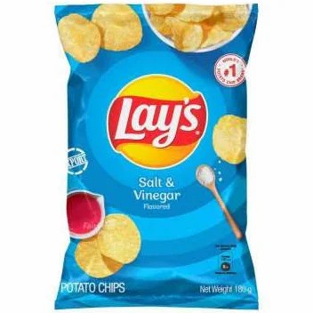 

Lay's Salt & Vinegar Flavored 184gr Lays Snack Import