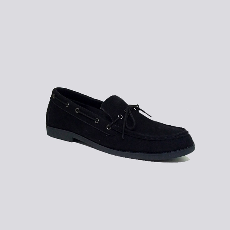 PETERSON X ZAGIB | Sepatu Pria Loafers Full Black Big Size Moccasin Casual Cowok Ukuran Besar 44-48