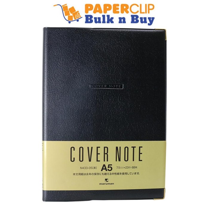 

Terlaris Notebook A5 Maruman Cover Note N433-05 88S Black