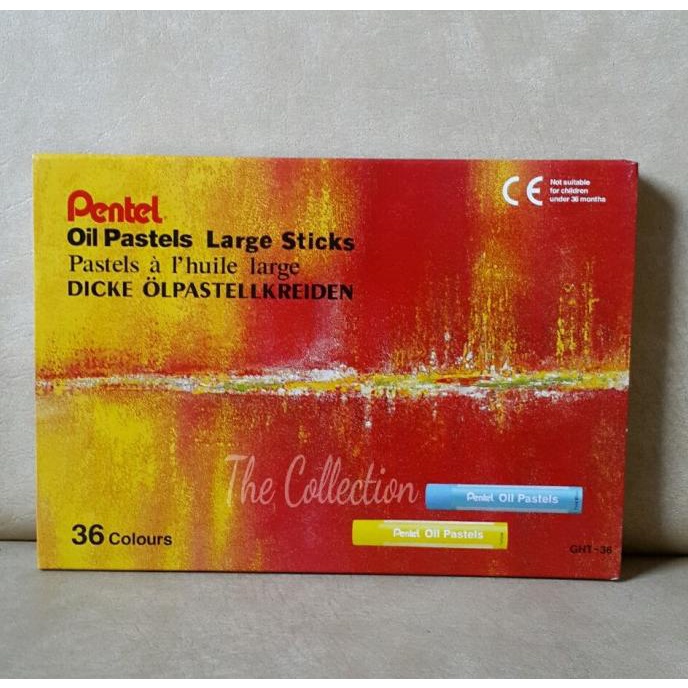

ATK0316PT 36 warna PENTEL LARGE Stick GHT 36 Oil Pastel orange crayone