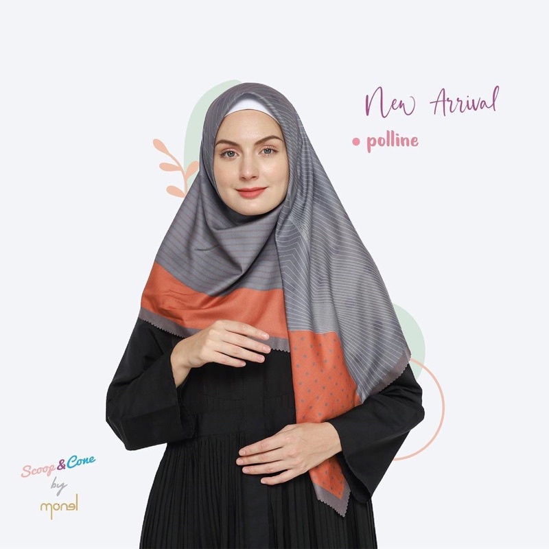 Monel-Hijab Scoop&Cone-Hijab Original Monel- Scoop&Cone-Hijab Motif Original-Hijab Kekinian