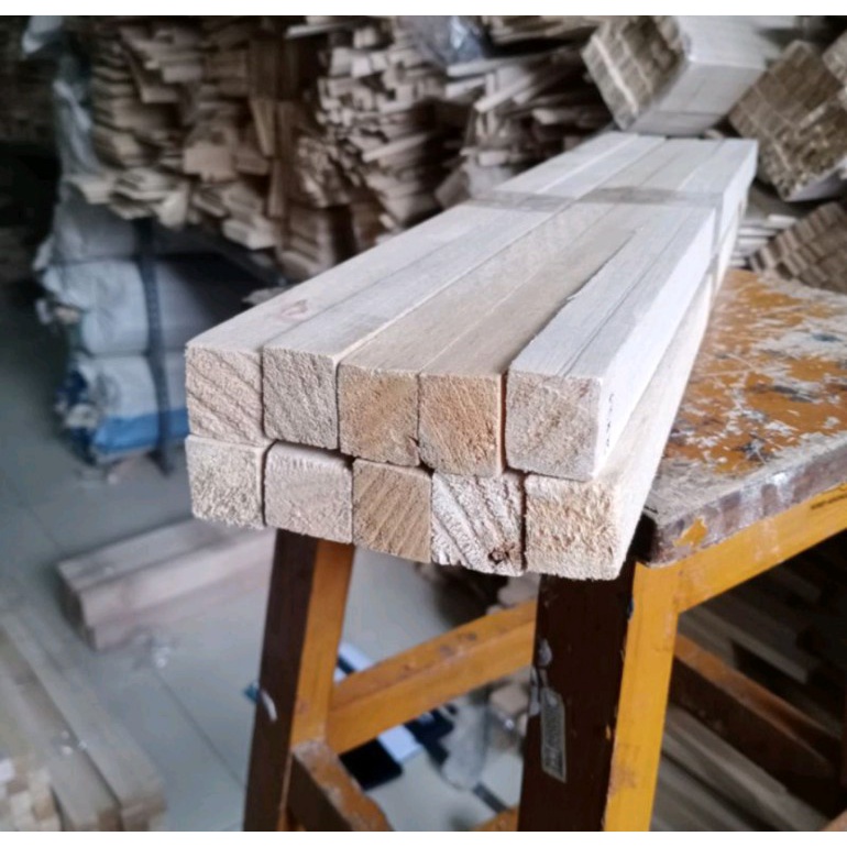 ( Hard ) Kayu balsa stick 20mm x 25mm x 60cm Balsa reng balsa balok balsa maket