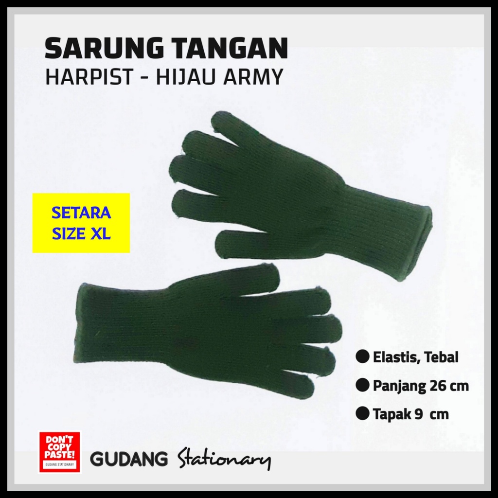 Sarung Tangan Hijau Army HARPIST