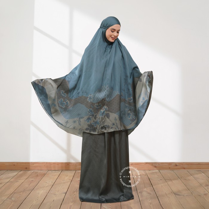 MUKENA TRAVEL PRINTING MIRAYA MOORLAND SLATE