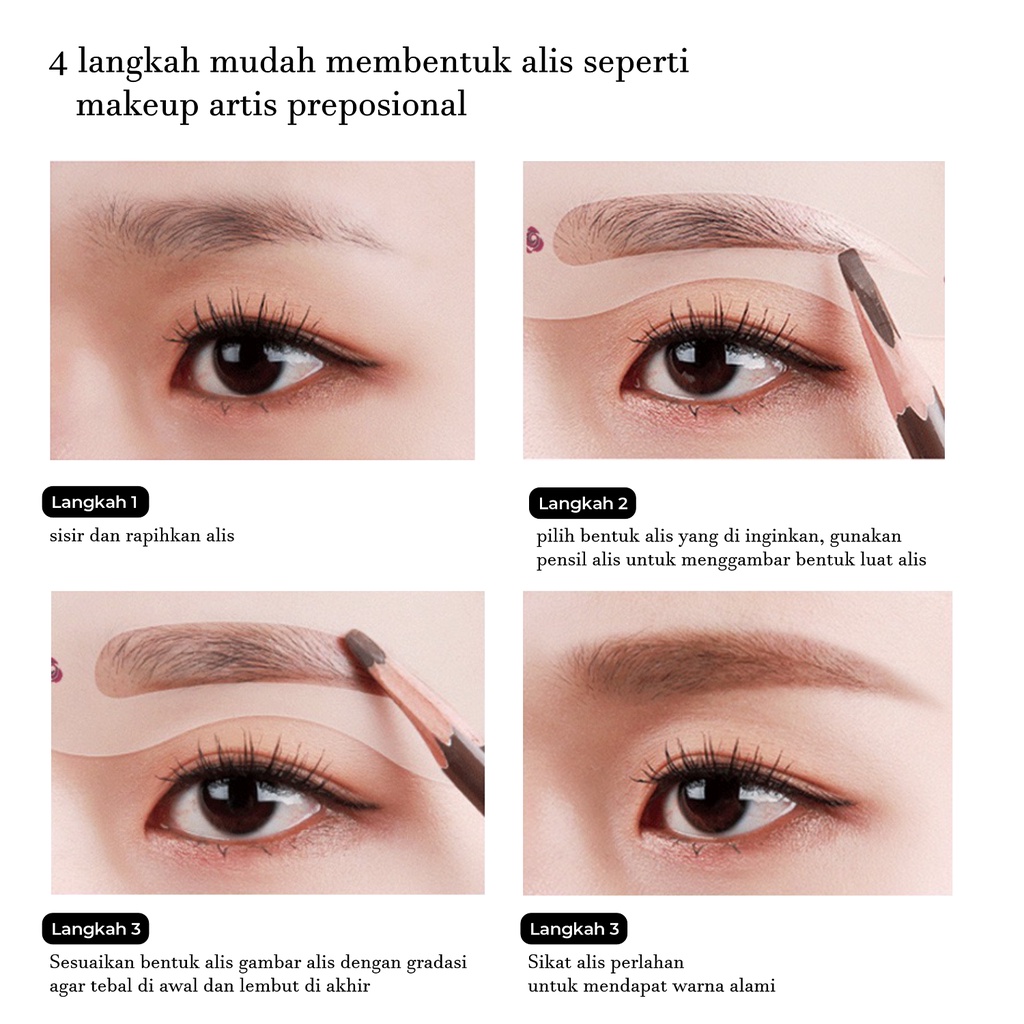 Amy's Diary Cetakan Alis Eyebrow Template 1 Pack Isi 24 Model Alis