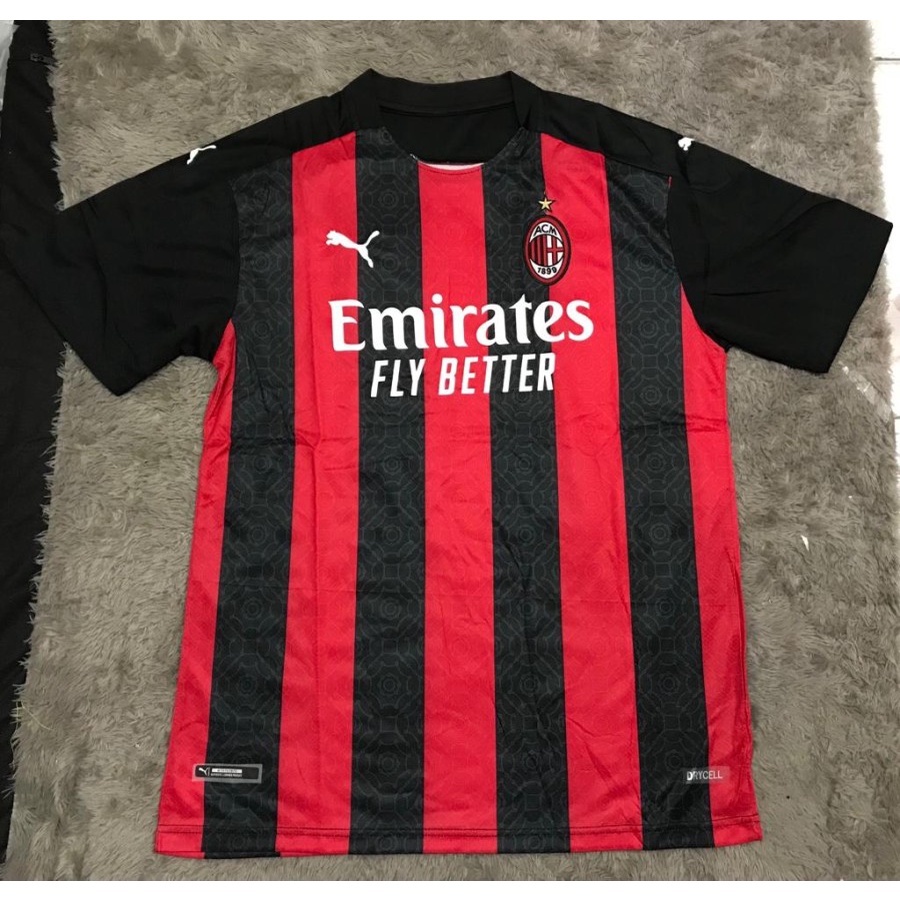 Jersey bola ac milanhome 2020 - 2021 grade ori import