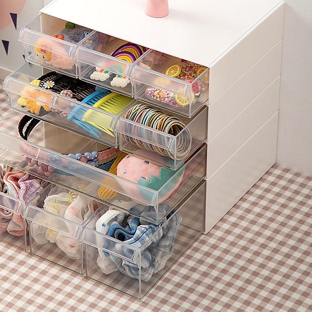 ✷ Oxihom Laci Plastik Susun Tempat Make Up Akrilik Kotak Penyimpanan ◊