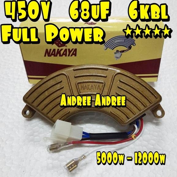 AVR 450 V 680 uF Sabit Genset - Generator Bensin Diesel 5000 6000 7000 9500 watt Aluminium  Nakaya