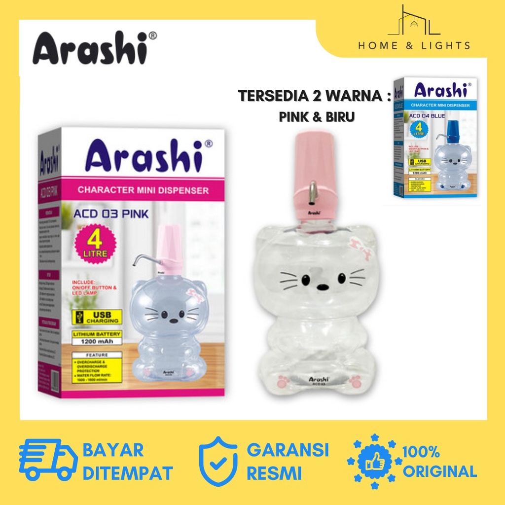 Pompa Galon Mini Arashi / Pompa Galon Karakter Galon Air kecil 2 liter