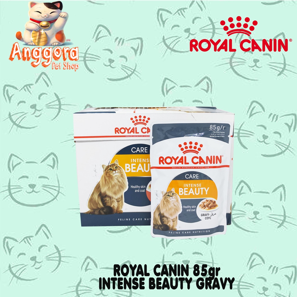 Makanan kucing basah ROYAL CANIN POUCH INTENS BEAUTY GRAVY 85gr