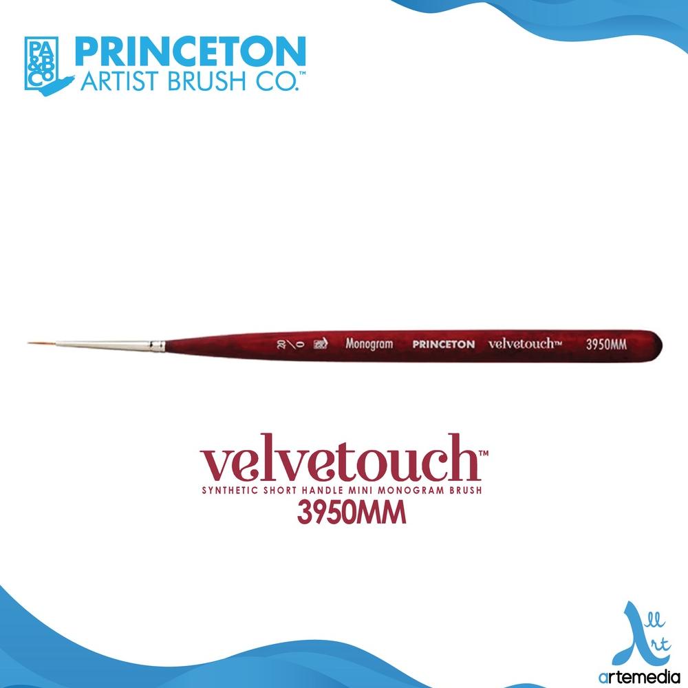 

Kuas Lukis Princeton Velvetouch 3950MM Mini Monogram Synthetic Watercolor Brush Short Handle