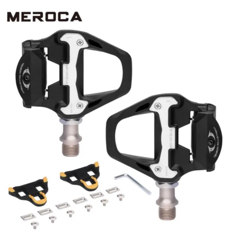 Meroca Pedal Cleat SPD System Roadbike Pedals Cleats Sepeda Balap