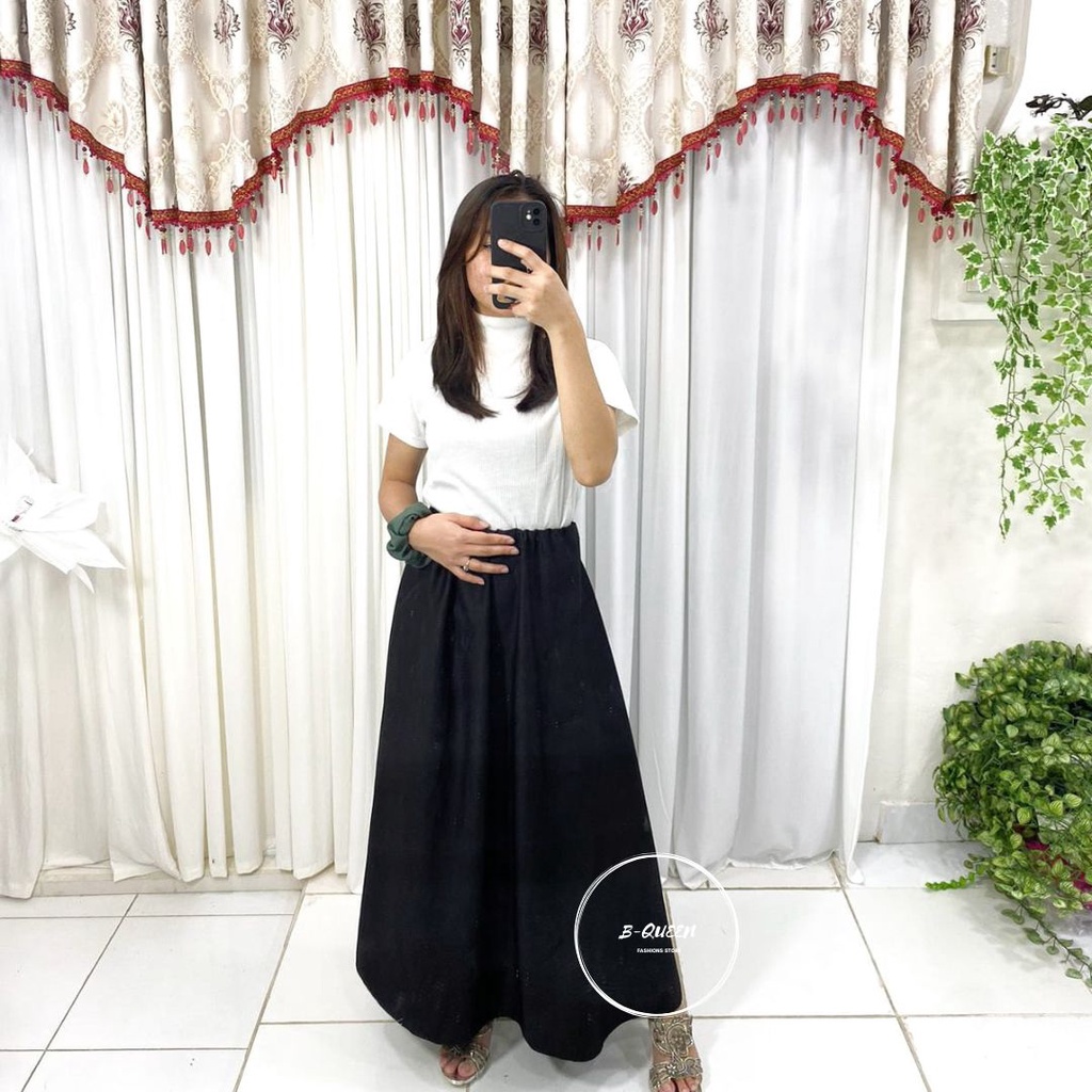 FLARE SKIRT ROK PANJANG WANITA KOREA MAYUNG FIT XL