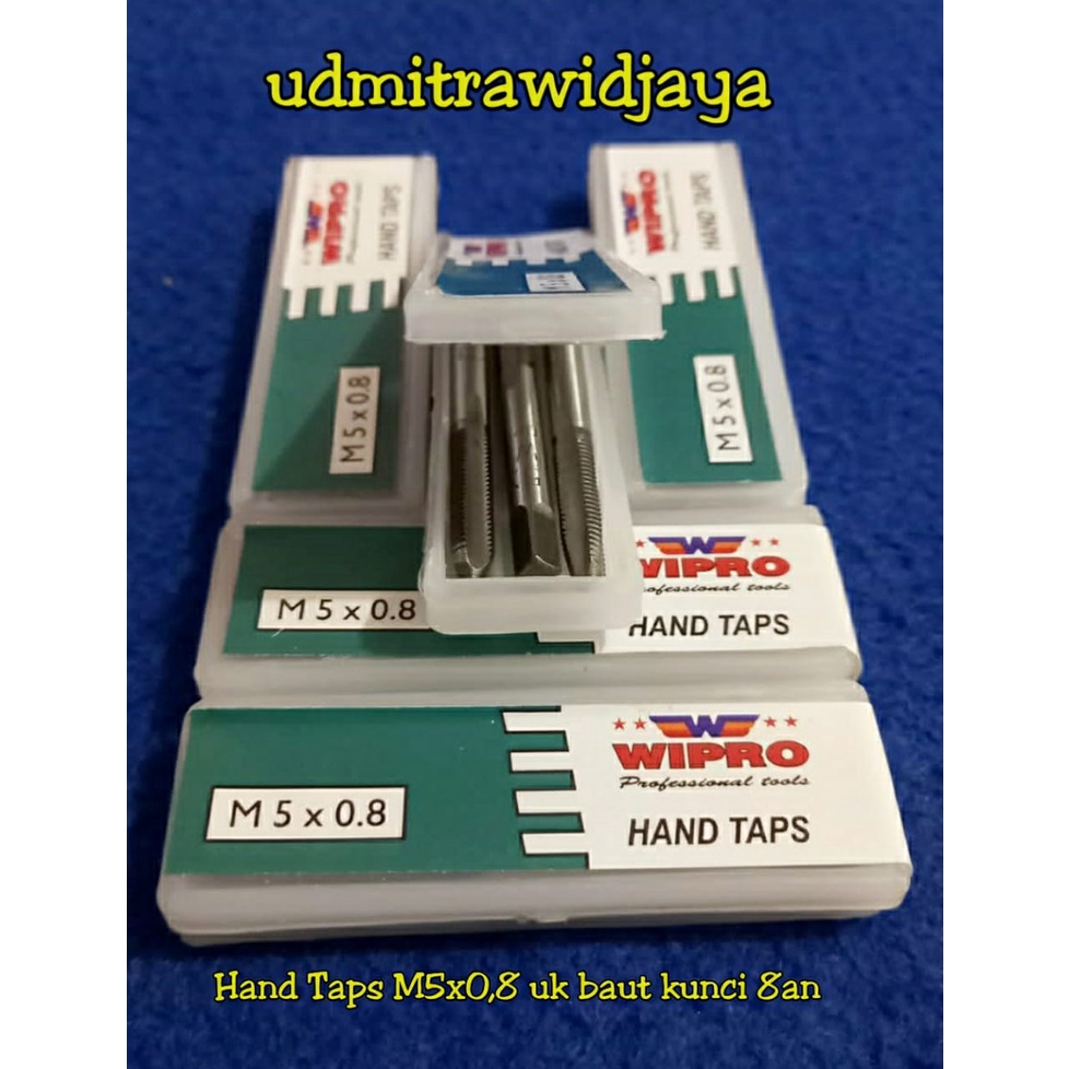 Hand Taps Handtab Handtap Handtaps Taps Handtap Wipro  alat pembuat ulir lubang baut ( Drat Halus ) m3 m4 m5 m6 m7 m8 m10 m12 m14 m16 m18 m20 m22 m24 m26 ALAT PEMBUAT DRAT HANDTAPS HAND TAPS TAPER PLUG BOTTOMING DRAT HALUS