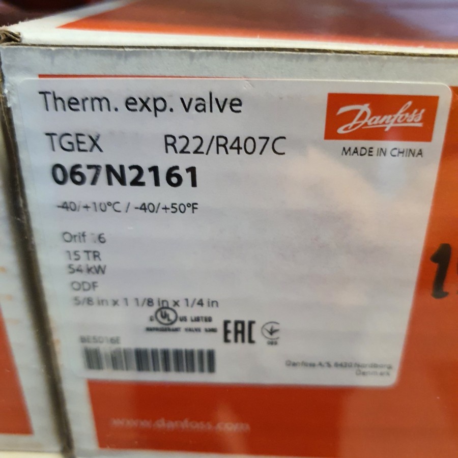 Danfoss Expansion valve TGEX 15TR + Box