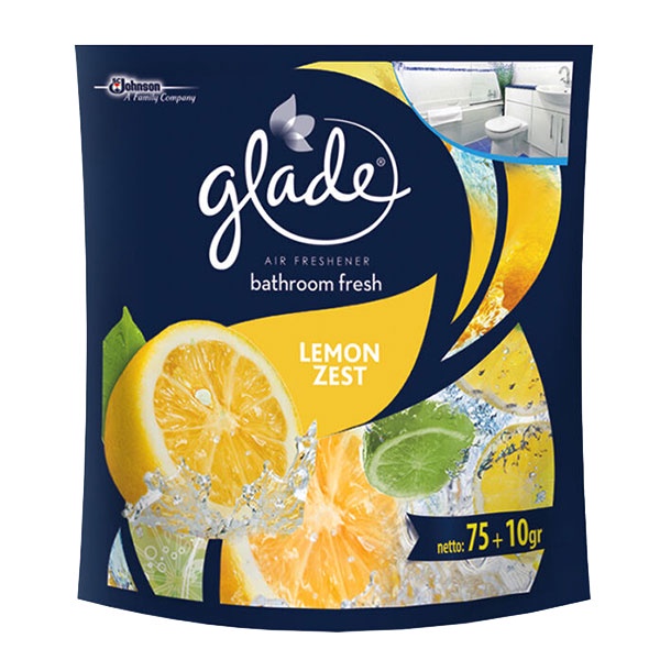 GLADE BATHROOM LEMON ZEST 75 GR - PENGHARUM RUANGAN