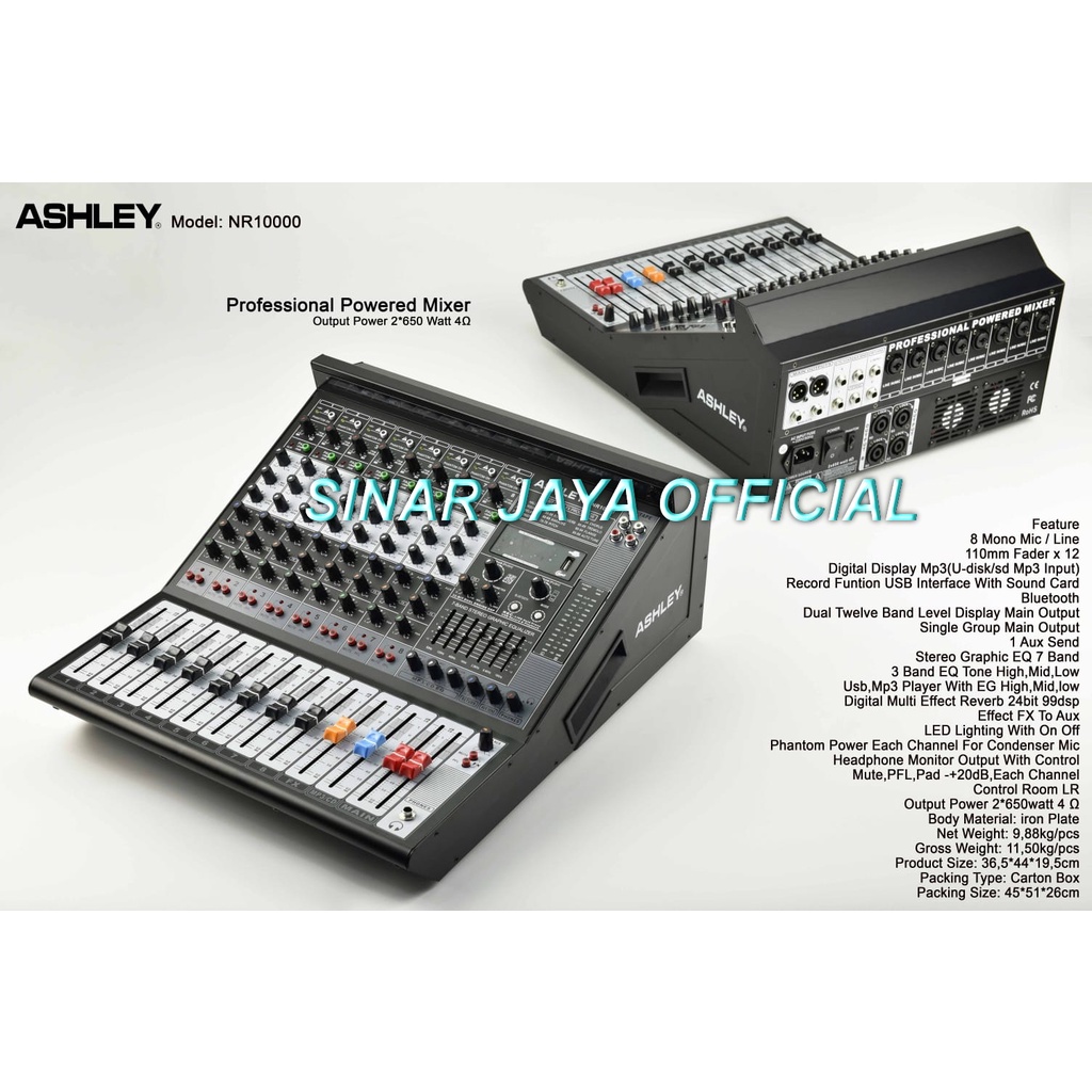 power mixer Ashley NR10000 NR 10000 ORIGINAL