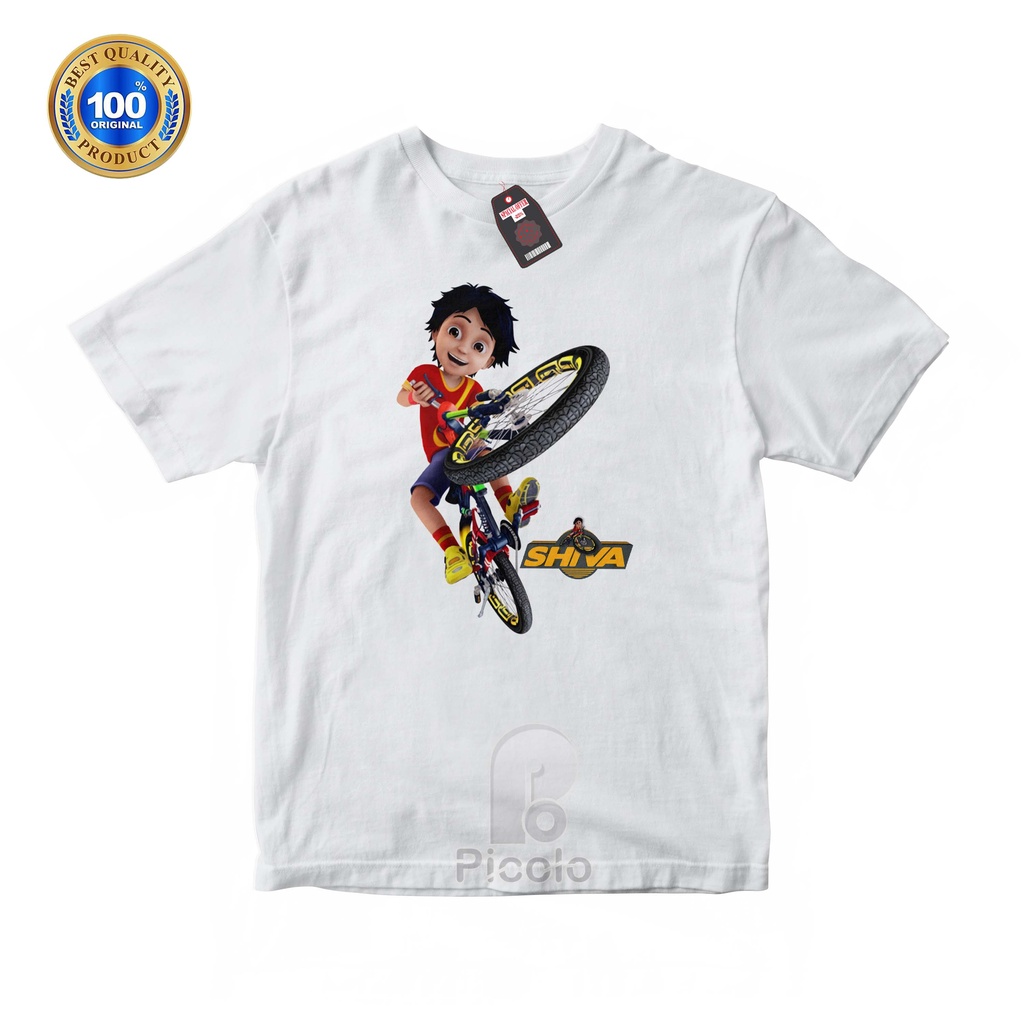 (FREE NAMA) BAJU KAOS ATASAN ANAK MOTIF KARTUN SHIVA UNISEX Bahan COTTUN