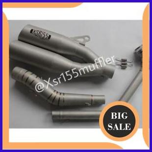 Knalpot Racing Double Titanium Sandblast Full System Yama XSR155 XSR 155 1M4R23 onderdil