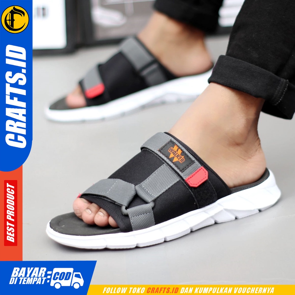 Sandal Slide Pria Sendal Casual Travelling Crafts Anthon