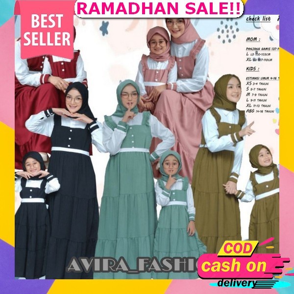 Agrefa Couple Dress Terbaru Lebaran 2023 Ibu Dan Anak Perempuan Mewah Kekinian Baju Muslimah Kondang