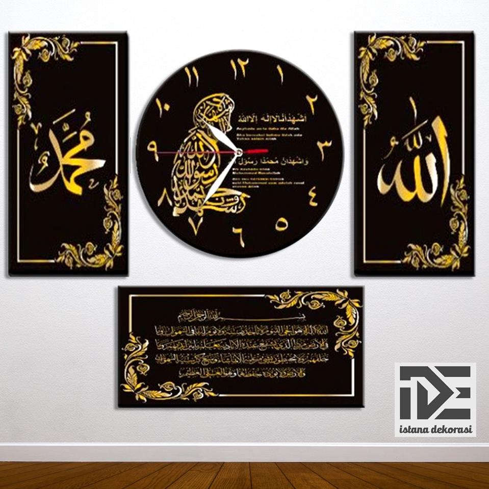 READY Jam Dinding Satu Set Kaligrafi Hiasan Dinding Walldecor DIY Angka Arab