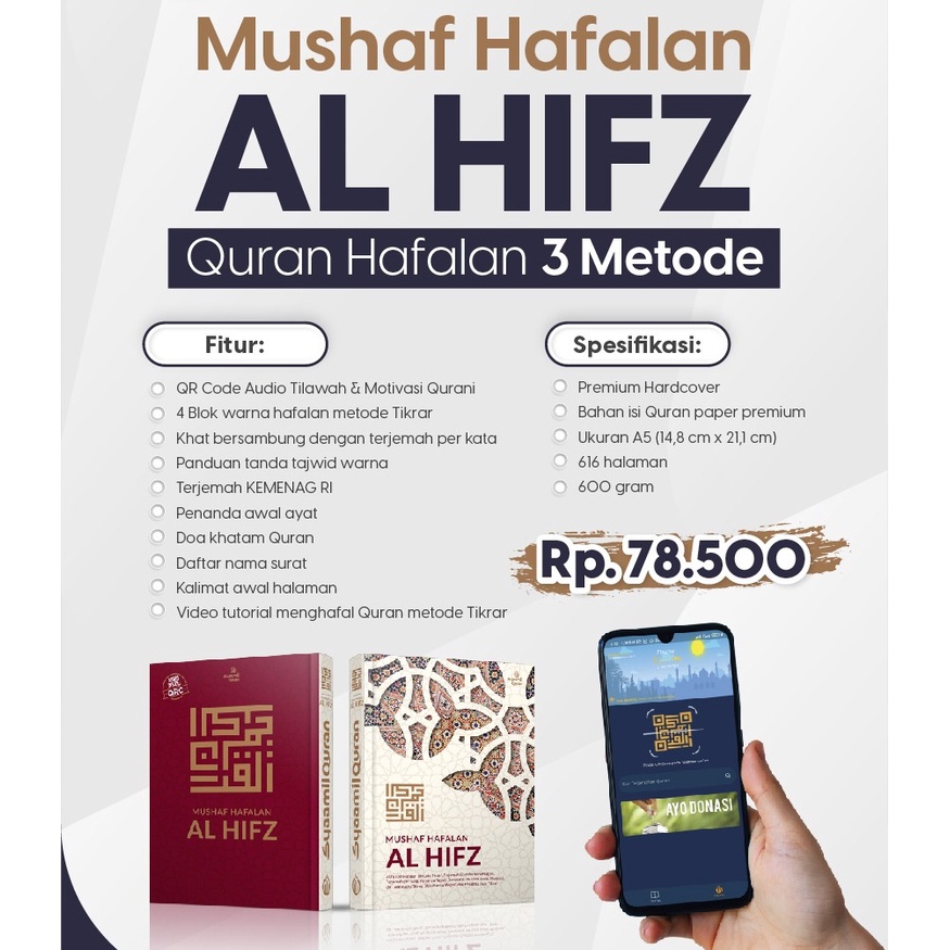 Al-Quran Hafalan Al-Hifz 4 Blok | Terjemah Per Kata | Tajwid | Bonus Audio Muratal dan Motivasi | A5