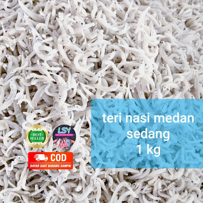 

[Ready Stock]-Cod ikan asin teri nasi medan size sedang 1kg