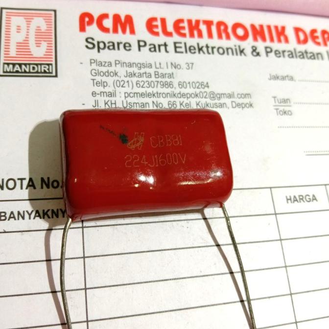 Milar 224J1600V 224J 1600V 224 J 1600 V 220nF 1.6KV pcmelektrob9090 Murah