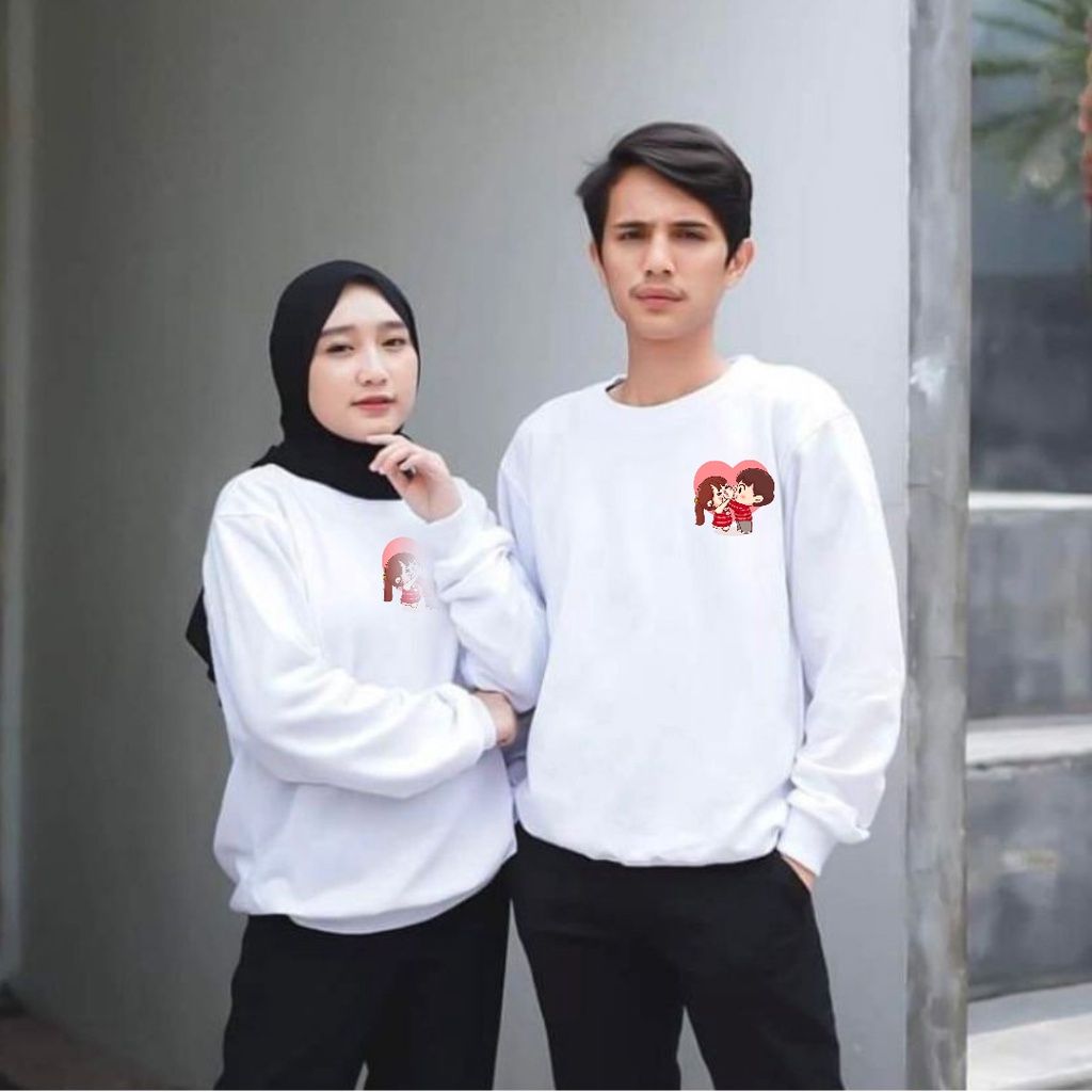 baju lengan panjang COUPLE love / kaos distro trendy keren dan kekinian / kaos terlarid